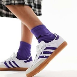 Purple stripes Adidas Samba